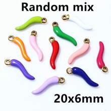 5pcs Enamel Chili Pepper Charms Pendant Multi Colors For DIY Jewelry Making Earrings Necklace Pendants Accessories Findings