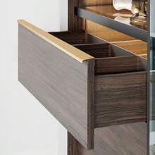 1pc Modern Simple Aluminum Alloy Hidden Furniture Cabinet Door Handle Side Installation Without Drilling Installation Wardrobe Cabinet Drawer Handle Furniture Hardware