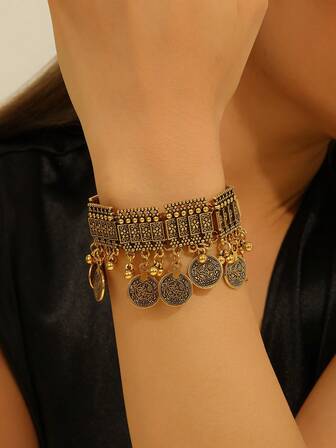 1 件复古波西米亚风格流苏链手链，优雅珠宝配饰适合女性日常、节日、婚礼和派对穿着/珠宝礼物