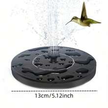1pc Solar Powered Bird Bath Fountain, Solar Fountain Pump With Colorful Lights, Independent Portable Floating Solar Powered Drinking Water Pump, Suitable For Garden, Pond, Swimming Pool, Outdoor And Backyard