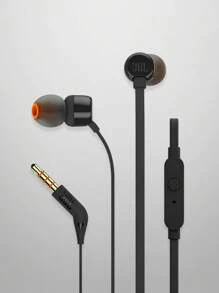 JBL سماعات أذن سلكية Tune 110 مع ميكروفون، سماعات استريو للصوت لألعاب الكمبيوتر/الرياضة، قابلة للتوافق مع منفذ 3.5 ملم للمكالمات الحرة اليدين