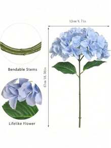 3/6/4/8PCS Artificial Hydrangea, Fake Hydrangea, Faux Plant, Spring Decoration, High-Quality Artificial Flower For DIY Wedding Bouquets, Parties, Home, Living Room, Kitchen, Garden, Hotel, Office, Study Room, Room Decor, Valentine's Day Gift,Teacher's Day,Nurse Gift,Fall Decor
