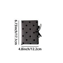 Cuaderno con tapa de tela con estampado de lunares, un regalo de diario creativo y de estudiante - Multicolor - Ver 3