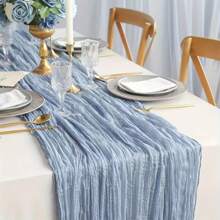 Cheesecloth Table Runner, Suitable For Bridal Shower Decorations, Weddings, Thanksgiving, Christmas, And Birthday Celebrations. Cheesecloth Spring Table Runner For Shower Bridal Wedding Decoration Gauze Rustic Table Runner For Party First Communion Centerpiece Engagement.