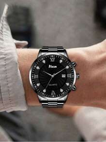 6pcs Luxury Men's Fashion Versatile Watch Accessory Set, Suitable For Attending Holiday Parties, Makes A Valuable Father's Day Gift To Cherish The Moment