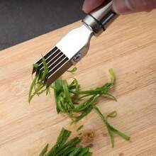1/3pcs Multifunctional Stainless Steel Vegetable Slicer - Manual Hand-Held Onion Cutter With Multiple Blades For Efficient Slicing - Onion, Garlic, Tomato And Other Essential Kitchen Tools - No Electricity Needed, Vegetable Slicer And Chopper