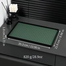 1 件豪华皮革托盘，金属方形托盘，编织纹理储物盘，装饰性储物盘，珠宝收纳盘，带防滑底座的展示盘，适用于家庭、酒店、咖啡厅、餐厅、派对，有橙色/勃艮第红/绿色/米色可选，不同尺寸（大/小），非常适合母亲节、圣诞节、万圣节礼物 - 彩色 - 查看 17