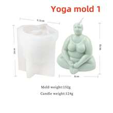 3D Yoga Pose Plump Women Candle Silicone Mold Body Soy Wax Statue Plaster Tool DIY Handmade Soap Tool Perfect For Home Decor And Gift Fragrance Diffuser Silicone Mold - White - View 25