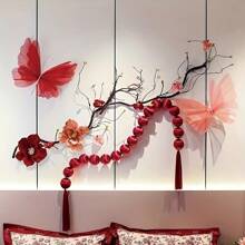 1 pieza de mariposa artificial gigante de gasa multicolor, semitransparente, para decoración de bodas, manualidades DIY, fiestas, celebraciones, decoración del hogar y regalos festivos