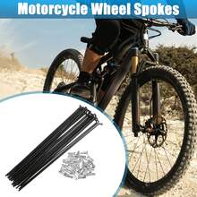 Bicycle Spokes Metal Bike Spoke With Nipples For Most Bicycle - 黑色,銀色 178mm 14G 36Pcs 金屬 - 查看 2