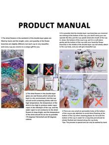 双层透明玻璃保温杯，带把手 - 内嵌干花，花卉图案，硼硅玻璃材质，适用于咖啡/茶/果汁/牛奶，优雅风格，适合居家/办公使用，厨房配件，是生日、周年纪念日、情人节、圣诞节、婚礼等场合的理想之选。也适合返校、毕业、万圣节、圣诞节、国庆节派对、聚会、教师节礼物等场合。 - 彩色 - 查看 7