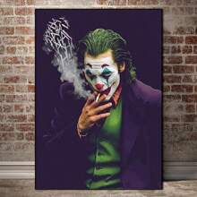 WB 1PC The Jokers Movie Star Canvas Painting Modern Mysticism Poster Print High-End Wall Art Pictures Living Room Hotel Home Decor - Frameless ,Wall Art With Frame