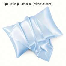 1 pieza Funda de almohada de satén, funda de almohada de seda para el cabello y la piel, lujosa y sedosa, ultra suave y transpirable, sin relleno, fundas de cojín lavables a máquina para decoración del hogar, decoración del dormitorio