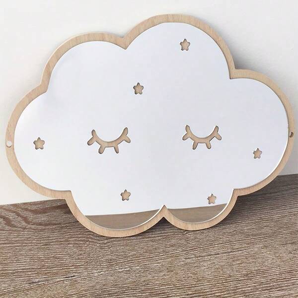1pc Cloud Design Mirror Wall Sticker, Stickers, Wall Decal, Vinly Decal For Home Decorations, Spring Decoration Items Refresh Your Home, Rama Decoration Stickers Wall Decor Room Decor Personalised Stickers