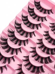 20 pares de pestañas postizas rusas a rayas, pestañas gruesas y esponjosas con rizo D, adecuadas para uso diario y de fiesta, maquillaje de ojos encantador, artículos esenciales de viaje, cosméticos, accesorios de viaje, maquillaje loco, pestañas postizas encantadoras, pestañas, pestañas postizas