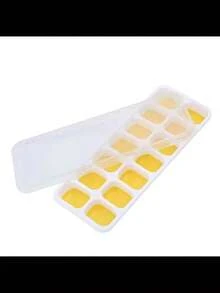 1 pieza Bandeja de cubitos de hielo suave de silicona con tapa, caja fabricadora de hielo para uso en el hogar - Azul - Ver 7