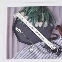 Enjoy The Next Chapter - Stainless Steel Bookmark, Perfect Graduation Gift, Suitable For Book Lovers, Ideal For High School Students, Sons, Daughters And Colleagues,School Supplies,Back To School