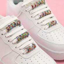 35pcs Shoes & Boots Decoration, Colorful Rhinestone Circle Shoelace Buckles DIY Jewelry Making Accessories Fit For Men, Women Sports & Casual Shoes