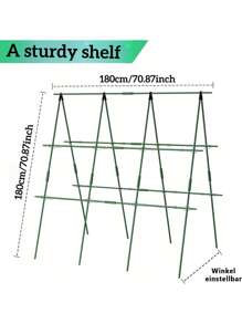 1pc 180cm X 180cm/70.87inch X 70.87inch Herringbone Support Rack, Garden Trellis, Cucumber & Tomato Support, Plant Support Frame, Grape Trellis, Reusable
