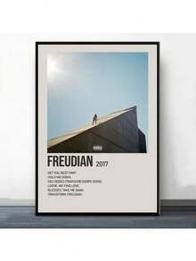 1 件 Daniel Caesar Never Enough 海报绘画墙画，适合卧室客厅走廊、墙壁艺术、房间装饰户外节日和生日礼物、办公室装饰布置艺术品（可选框架） - 彩色 - 查看 16