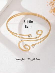 1 件女士时尚金属向日葵臂章，个性化海滩 OOTD 珠宝 - 金色 - 查看 5