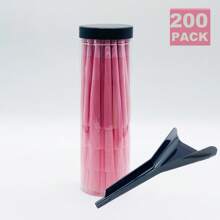 200/100/50/30 Stück Regenbogen Großformat Fertig-Cones Set - 110mm natürliche ungebleichte Drehpapiere mit Filtern, Verpackungsröhren & Trichter, ultraduenn & langsam brennende Trompetenrohr Drehpapiere | Buntes Rauchen Zubehör Set, Urlaubsgeschenke