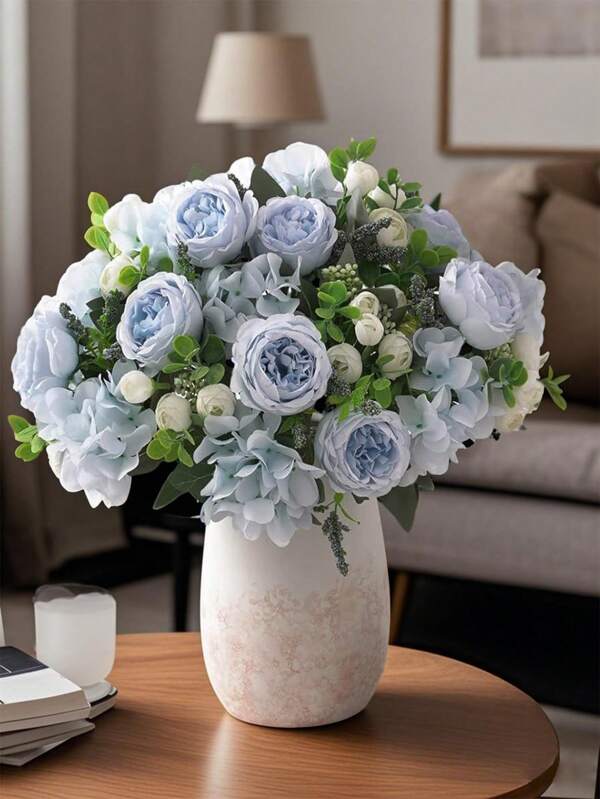 1/3Pcs Artificial Flowers Silk Peonies Fake Roses Arrangements Table Centerpiece Faux Flower For Wedding Home Vase Decor