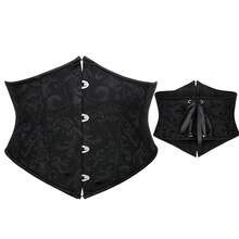 1pc Women's Corset Belt, Outerwear Fishbone Waist Cincher Bustier, Suitable For Daily Wear Women Corset Belt For Dress,Waist Trainer Waist-Shaping For Cinched Waist And Tummy Control - Black - View 1