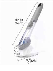 1 Set Dish Brush With Soap Dispenser, Long Handle Kitchen Brush For Cleaning Pots, Sink And Stove, Durable Scrub Brush For Cast Iron Skillet And Baking Sheets