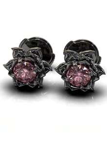 1 Pair Elegant Colorful Lotus Flower Stud Earrings, A Special Birthday Or Holiday Gift For Women - Flowers - View 14