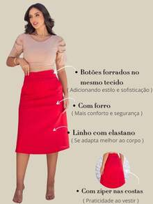 Women Skirts - Red - View 6