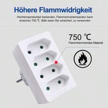4-In-1 Wall Outlet Converter 2300W 250V | Type C Plug | Space-Saving Design For Home & Travel | CE Certified