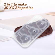 Molde de silicona para cubitos de hielo en forma 3D, máquina de hacer hielo para bares y hogares