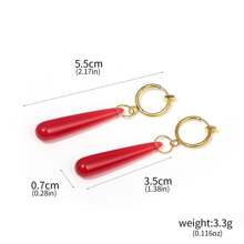 rongji jewelry Brincos Pingente de Resina com Lágrima Vermelha, Cosplay da Fukawa Touko