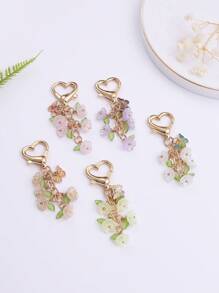 1pc Flowers Keychain Key Ring Pendants For Women Girls Handbag Cute Lily Flower Keychain Pendant Minimalist Ins Style Bag Charm Car Accessories For Women Keychain For Bag Christmas Gift