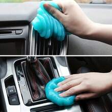 1/2/3pcs Car Cleaning Gel, Magical Cleaning Gel, Car Interior Dust And Mud Cleaning Slime, Reusable Universal Gel Car & Boat Vent Cleaner! - Baby Blue - View 8