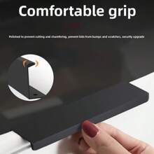 1pc Modern Simple Aluminum Alloy Hidden Furniture Cabinet Door Handle Side Installation Without Drilling Installation Wardrobe Cabinet Drawer Handle Furniture Hardware
