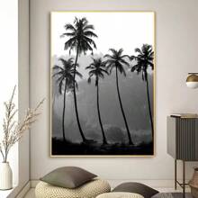 1 Stück/3 Stück Wandkunst Poster Pflanzen Teil Schwarz-Weiß Wald Poster Poster Kunst Bar Wohnzimmer Möbel Dekoration Ohne Rahmen/Mit Rahmen Leinwandkunst
