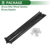 Bicycle Spokes Carbon Steel Bike Spoke With Nipples For Most Bicycle - 黑色 271mm 14G 36件碳鋼 - 查看 5
