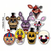 Five Nights at Freddy's 10 件手链、30 张什锦贴纸、弗雷迪熊、《玩具熊的五夜后宫》主题派对装饰品、派对用品、小礼物、庆祝礼物 - FNAF 40pcs - 查看 5
