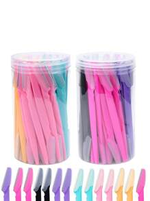 30 Pieces/Bottle Eyebrow Shaver, Boxed Facial Eyebrow Trimming Blade, With Container, Eyebrow Trimming Blade And Shaver For Facial And Body Hair Removal, Hair Care Products And Accessories, Essential For Hair Salons, Beauty And Travel, Suitable For Both Men And Women