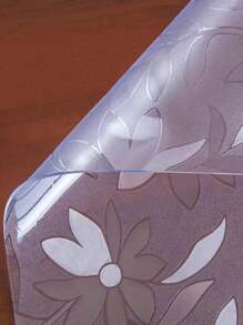 1 bucată 1,0 mm PVC matuit crizantemă dreptunghi, pătrat, rulou Material potrivit pentru măsuță de cafea, dulap de noptiere, masă de sufragerie, birou pentru computer și alte mobilier de protecție a suprafeței față de masă din sticlă moale, necesar pentru viața de zi cu zi, potrivit pentru toate anotimpurile, stil minimalist, mobilier de protecție a suprafeței covoraș de cristal, birou de birou