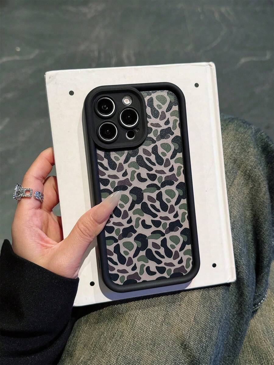 Funda para phone con estampado de camuflaje. Protección completa. Compatible con phone X/Xs/Xr/Xs Max/11/12/13/14/15/16 Pro Max (1 unidad) - Multicolor - Ver 1