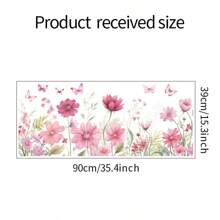 1pc Decorative Floral & Butterfly Wall Sticker With Colorful Painting Wall Decor Room Decor Stickers Personalised Stickers Wall Stickers