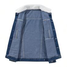 Men's Retro American Style Denim Jacket, For Fall