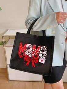 Bolsa de praia de linho com tema de cruzeiro e bolsa de maquiagem para mulheres, com estampa do alfabeto "É hora de cruzeiro", bolsa de mão e nécessaire, à prova d'água, bolsa de armazenamento leve e dobrável, presente para amigos e melhores amigos, presente para mãe, adequada para cosméticos pessoais de viagem, sacola de compras, grande capacidade de armazenamento