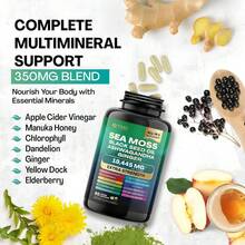 Ultimate Vitality Boost Duo: Sea Moss&Shilajit Supplements–Made And Certified In The US, Provides Energy Healthcare Dietary Theanine Probiotic Antioxidant Vitamins Women Probiotic Spirulina Vital Source Oil Oregano Nads Anti Menopause Supplements - 海苔和喜來芝 - 查看 3