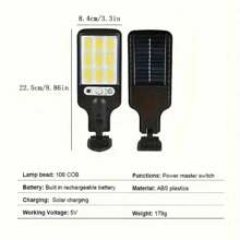 4/2/1pcs Outdoor Solar Street Light With Remote Control LED Wall Light,Body Sensor Garden Light,For Yard,Garden,Path,Parking Lot - IP65 Waterproof Solar Street Lights