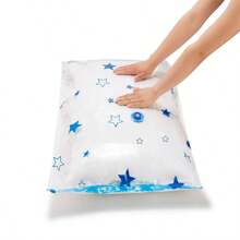 2 pièces Sac de rangement sous vide avec motif étoile épaissi, sac de compression sous vide convenant aux vêtements, matelas, couvertures, édredons, oreillers, voyage et stockage mobile. Matériaux de haute qualité plus doux et plus durables