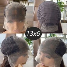 Brown 13x6 Synthetic Lace Front Wigs For Women 18 Inch Medium Long Wavy Curtain Bangs Glueless Kanekalon Hair Resistant Synthetic Hair Wigs Middle Part 150% Density Lace Wavy Wig Daily Wear Natural Hairline Glueless Wigs For Fashion Women Girls Party Vacation Show Makeup Use Wear